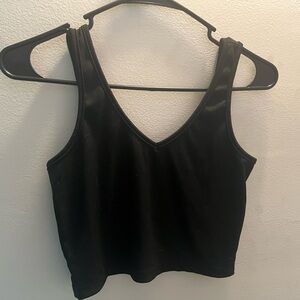 SHEIN Black Fitted Crop Tank Top